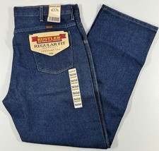  BRAND NEW Vintage Rustler Mens Denim Blue Jeans Regular Fit Straight Leg 36x30
