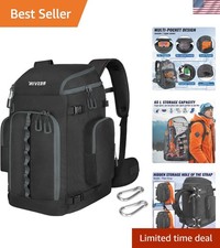 65L Durable Travel Backpack, 1680D Nylon Waterproof Snowboard Boot Bag, Skiin...