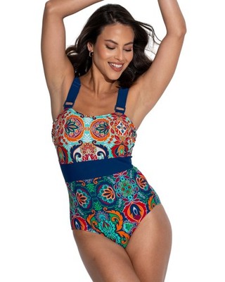 Pour Moi Colour Block Badeanzug Control Wirefree Schwimmkostüm 1415R