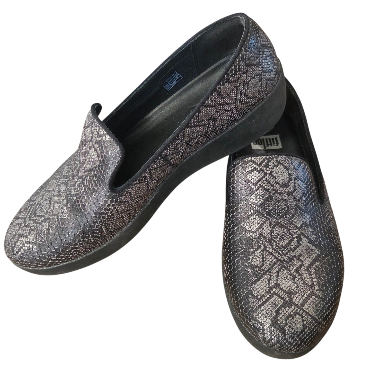 FitFlop Audrey Python Print Smoking Slippers Loaf… - image 1