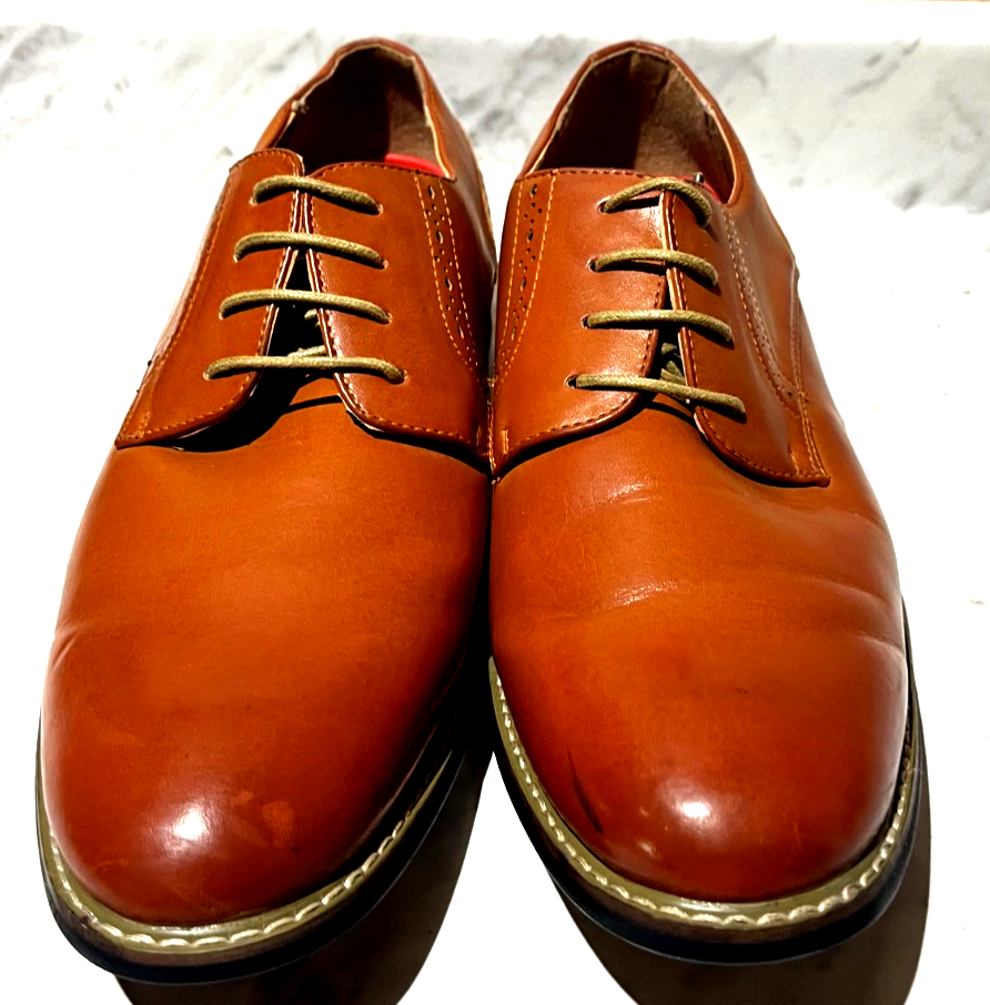 Bruno Marc Mens Size 10 Dress Shoes Brown Leather Prince-16 Oxford