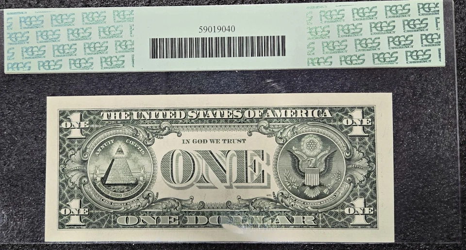 1988A $1 Dollar Low Trinary 0s 7s 9s Fancy Serial Number Birthday PGSC 65 UNC - Image 3 of 3