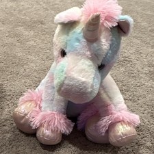 11" Colorful Plush Unicorn Rainbow