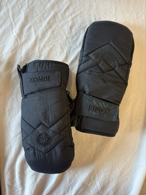Kombi Mittens Ladies Size Medium Winter Gloves Black Fleece Lined