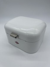 Wesco Single Grandy Bread Bin White – Powder-Coated Steel, Retro Design 
