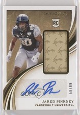 2020 Panini Immaculate Collegiate Rookie 58/99 Jared Pinkney #121 Patch Auto 6ns