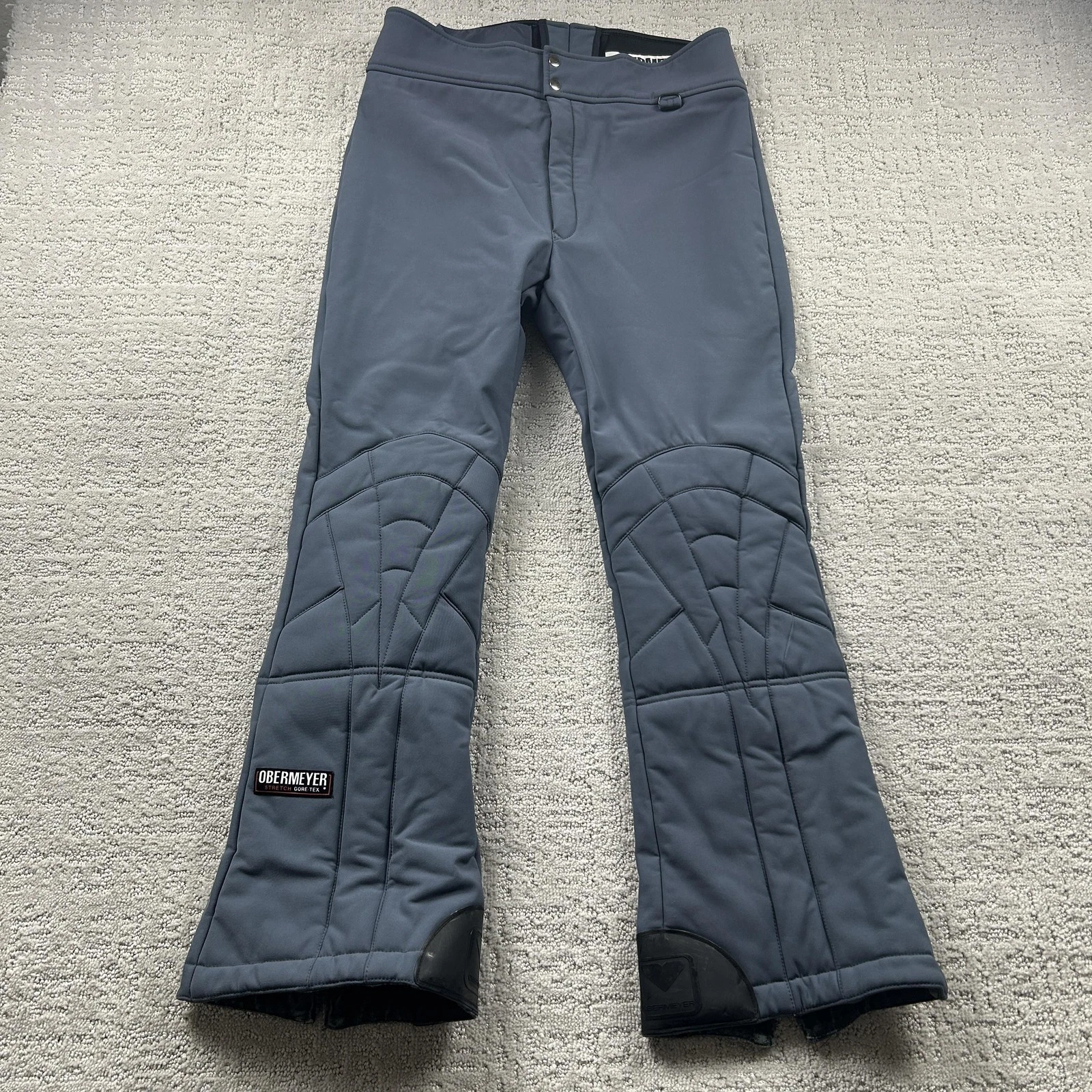 Obermeyer Snow Pants Mens 34x28 Gray Stretch Gore-Tex Insulated Waterproof Ski