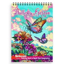 Butterfly Garden Adult Coloring Book Spiral Bound, Soft Cover, 30 Enchanting ...