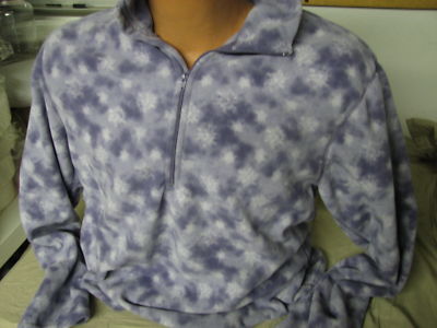 *large adult pullover solid purple turtle fur snowflakes