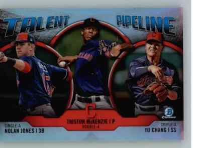 2019 Bowman Talent Pipeline Nolan Jones / Triston McKenzie / Yu Chang Guardians