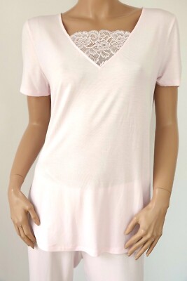 Triumph Pyjamas Sleepwear T-Shirt + Pants Amourette Charm SS19 PK 40 Pink NEW