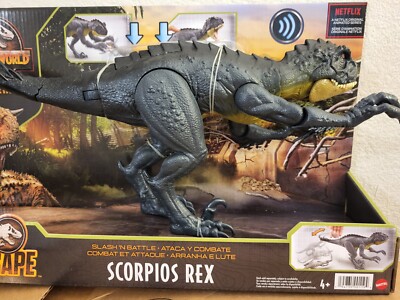 JURASSIC WORLD Camp Cretaceous Dino Escape Slash N Battle Scorpios