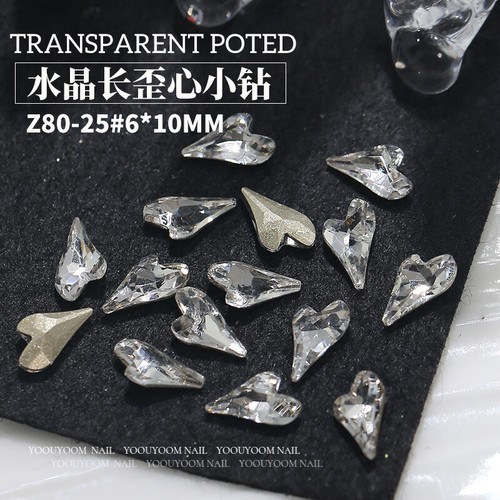 20pz Strass Multi Forma Amore Forma Goccia Diamante Unghie Gioielli Accessori - Foto 40 di 51