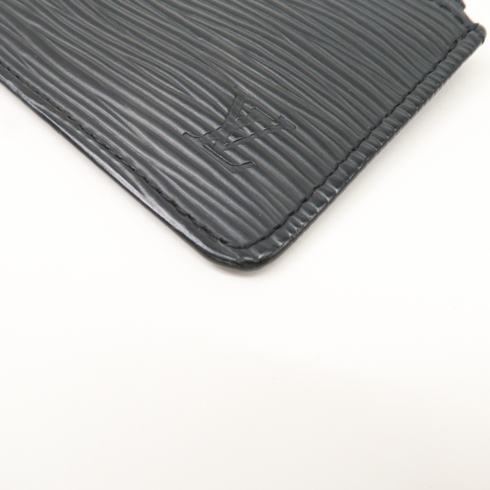 Louis Vuitton Epi Pochette Cles Coin Case Black Noir M63802 Auth Used