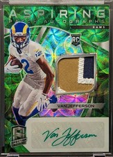 VAN JEFFERSON Rookie Auto 2020 Spectra Neon Green Kaleidoscope Prizm SP /50 RPA