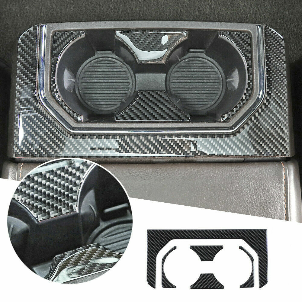 Carbon Fiber Rear Cup Holder Trim Cover For 2015-2020 Ford F-150 12 thumbnail image