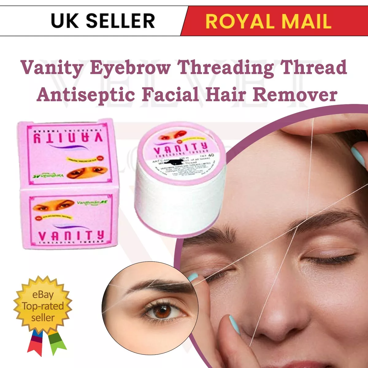 20x Vanity Antibacterial Cotton Eyebrows Thread Threading Facial Hair  Removal UK