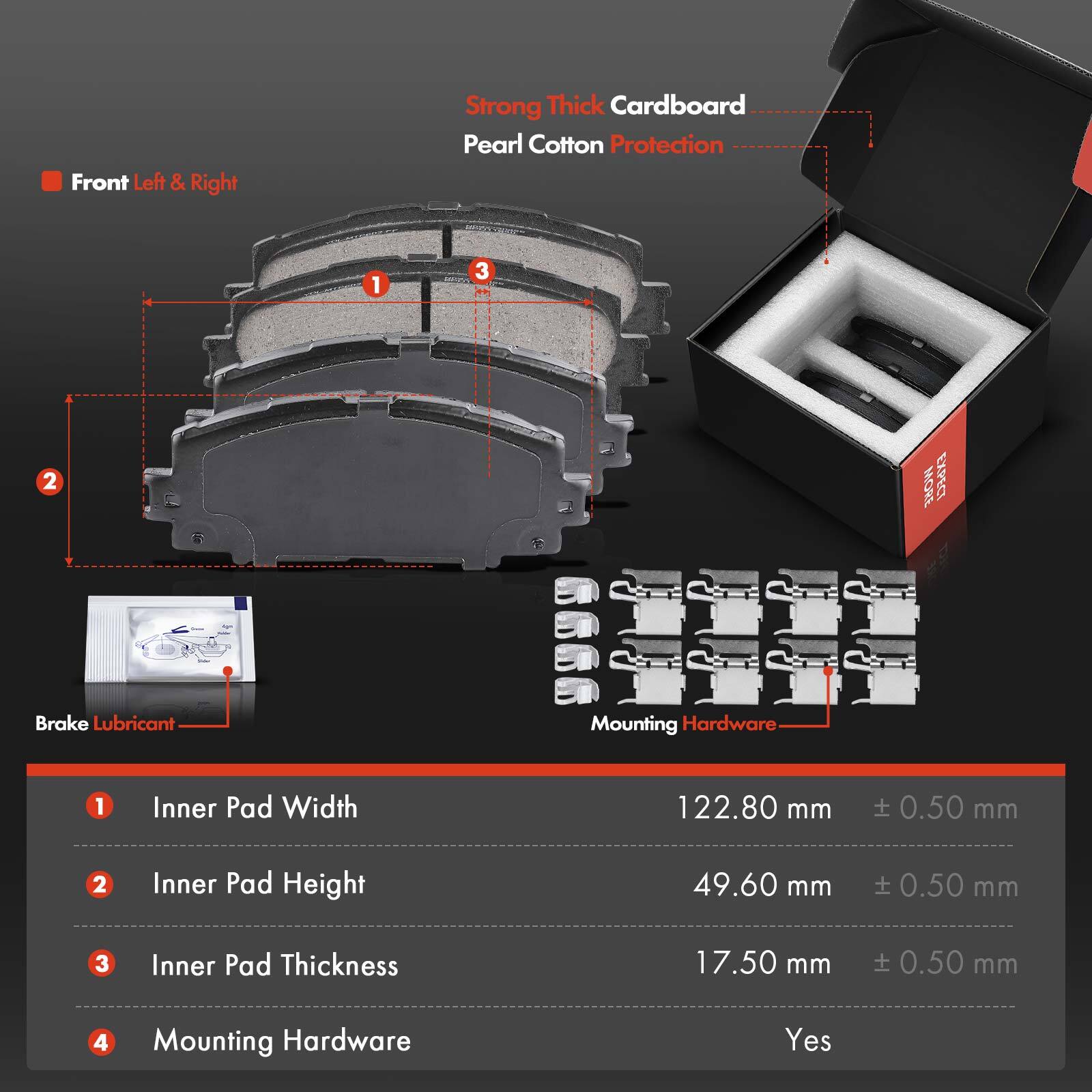 Disc Brake Rotors & Ceramic Brake Pads for Lexus CT200h Toyota Prius 1