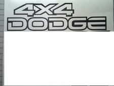 Dodge 4x4 Tailgate Replacement Decals - Many Color Choices