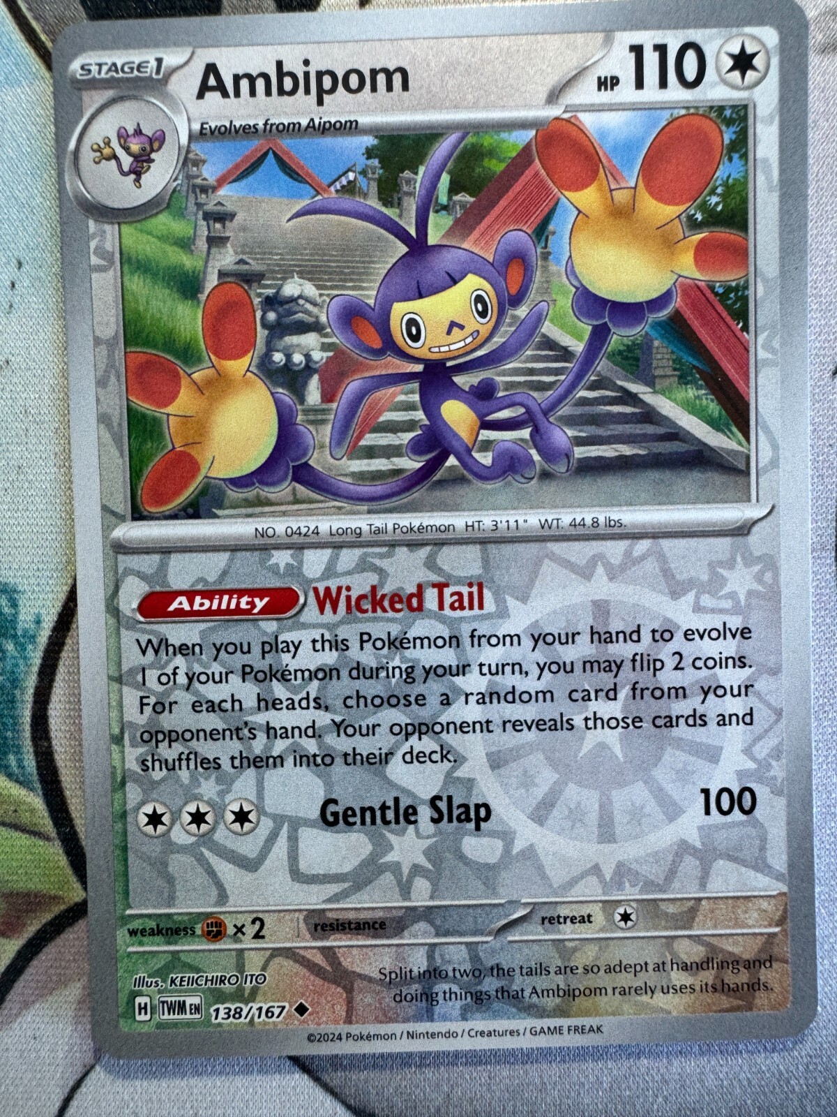 Ambipom Reverse Holo English Pokemon TCG BKS890