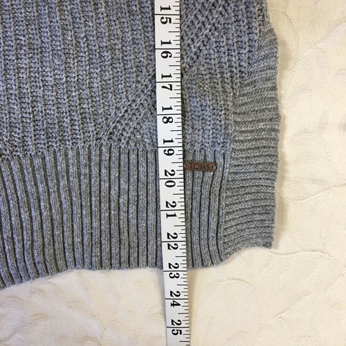 Toms Damenpullover Top XS grau klobig gestrippt lässig überzogen - Bild 12 von 12