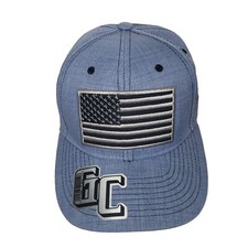 USA AMERICAN FLAG PATCH BLUE ADJUSTABLE MESH TRUCKER SNAPBACK HAT CAP NWT