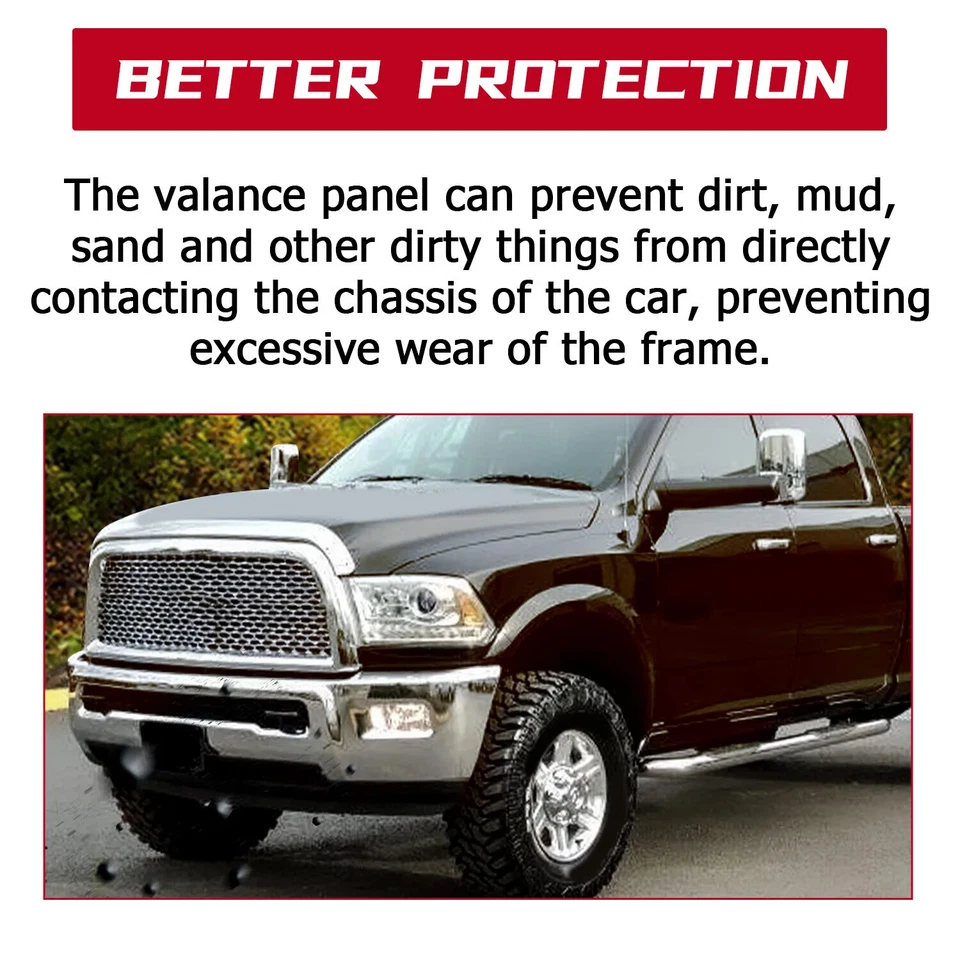 Front Lower Bumper Valance Panel For 2013-2018 Dodge Ram 2500 3500 Pickup Black Foto 4 de 4