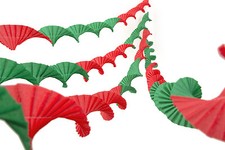 4x Retro Crepe Paper Christmas Party ceiling decorations streamers 3 styles