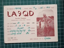 BR0412 Carte radio amateur QSL CIRCA 1956 NORVEGE - LA9QD REIDAR TANGEN