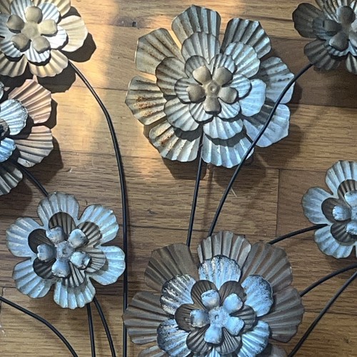 Vintage Blech Blumendekor - Bild 5 von 8