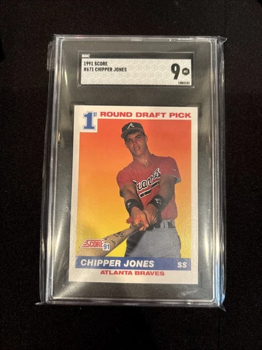 1991 Score Chipper Jones RC Atlanta Braves SGC 9