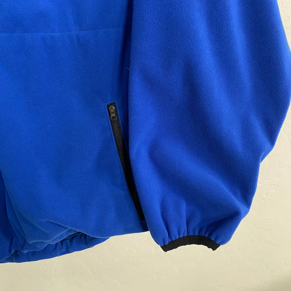Footjoy Jacket Mens Large Blue Black Golf 1/4 Zip Pullover Fleece Windstopper - Image 4 of 4