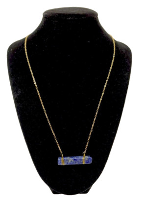 NOS 22'' Mya Tess Asymmetrical Lapis Necklace Adjustable Chain