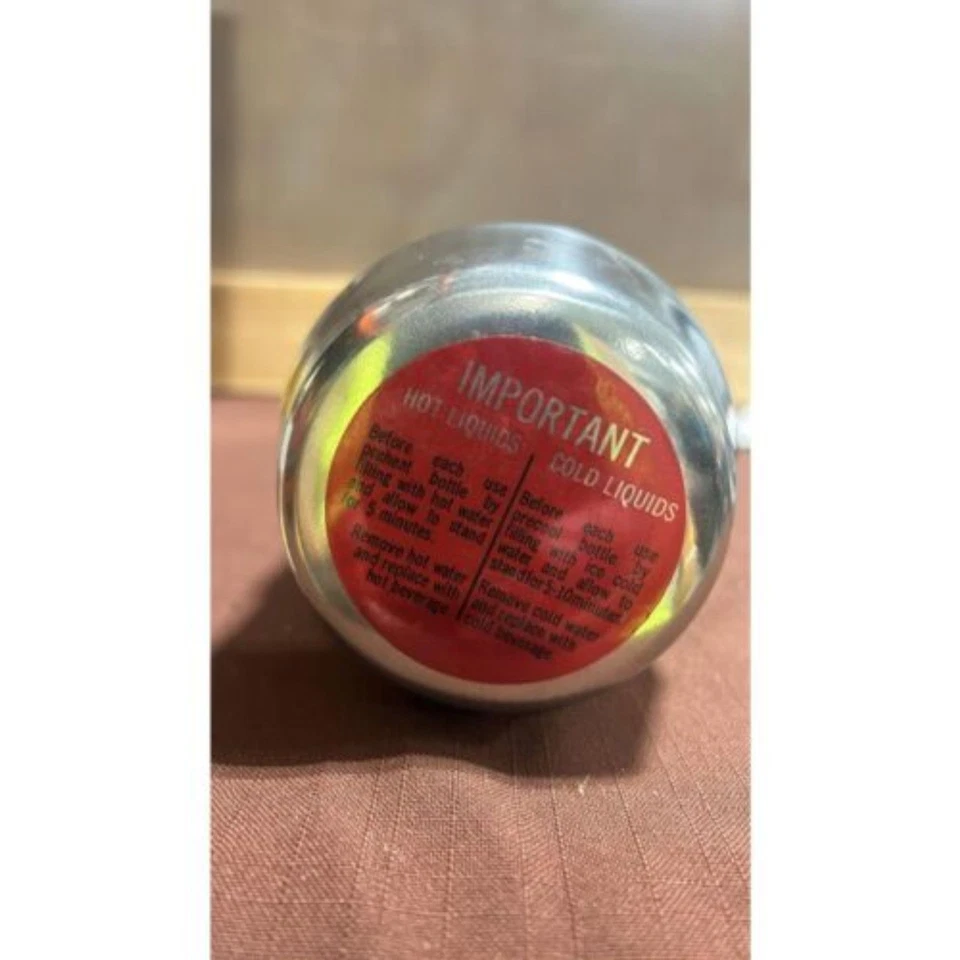 Garrafa térmica vintage de aço inoxidável inquebrável Uno-Vac - Imagem 4 de 4