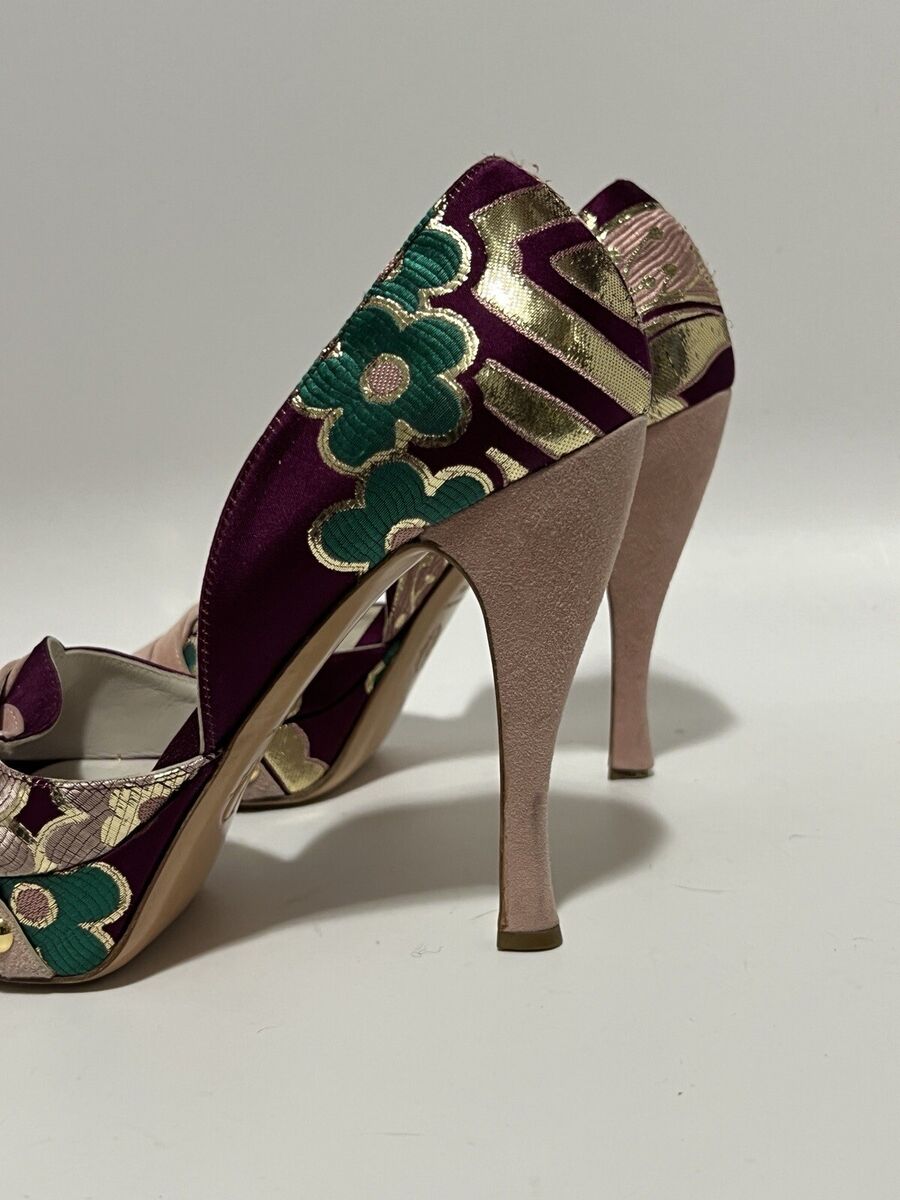 Vtg CHRISTIAN DIOR BY JOHN GALLIANO AW2003 PINK SUEDE HEELS Vtg CHRISTIAN DIOR BY JOHN GALLIANO AW2003 PINK SUEDE HEELS