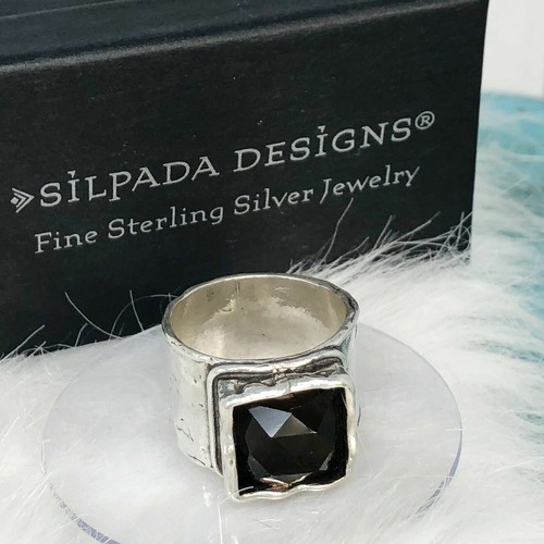 Silpada Rauchquarz gehämmert breites Band Größe 9 Sterlingsilber Ring R1453 NEUWERTIG - Bild 11 von 11