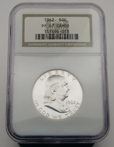 1962 Franklin Half Dollar NGC PF 67 Cameo #3401