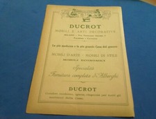 PUBBLICITA' 1909 MOBILI E ARTI DECORATIVE DUCROT MOBILI DI STILE  ADVERT
