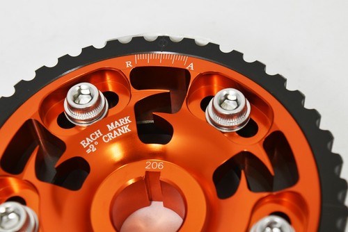 VMS 88-00 HONDA CIVIC D15 D16 SOHC ADJUSTABLE RACING CAM GEAR & OEM KEY ORANGE - Picture 3 of 5