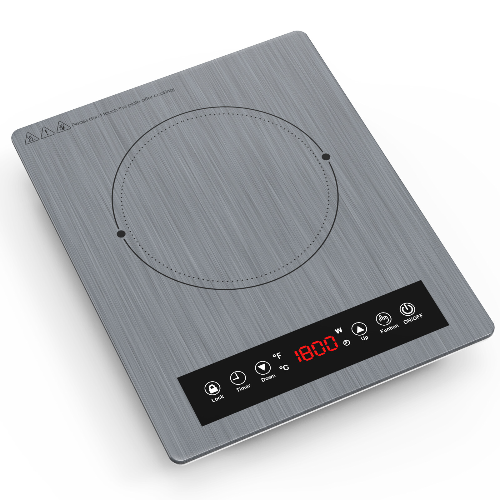 Portable Electric Stove Top One Burner Electric Cooktop Hot Plate Touch