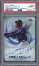 2019 Finest Origins Autographs #FOA-RAJ Ronald Acuna Jr. PSA 10