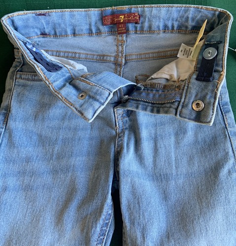 7 For All Mankind Jeans Bottoms Toddler Children's Size 4T Light Wash Blue Denim - Picture 4 of 9