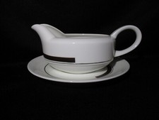 Wedgwood Prelude Gravy Boat & Stand Bone China Made In England