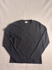 Calvin Klein Jeans V-Neck Long Sleeve Sweater Grey Sweater Men's Medium 
