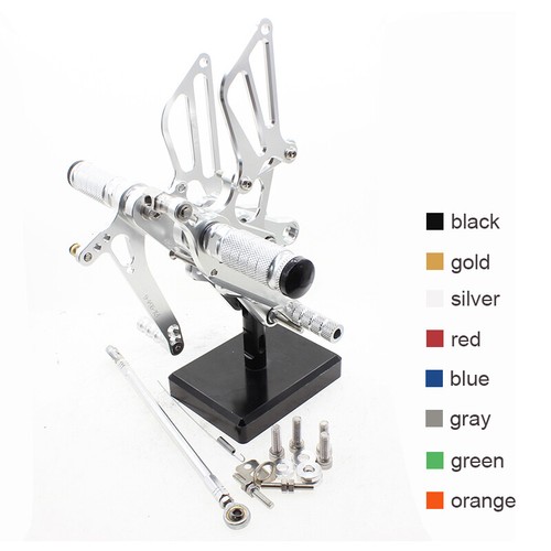 CNC Footrests Rearsets Footpeg For Honda VFR400 NC30 RVF400 NC35 GP Shift Silver - Picture 8 of 15