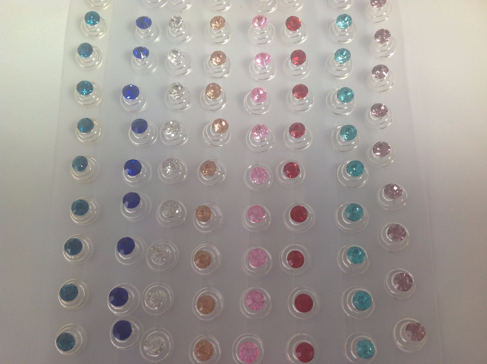 Pretty.Coils.Springs.Spirals.Hair Jewels.Gems.Wedding.Proms.single