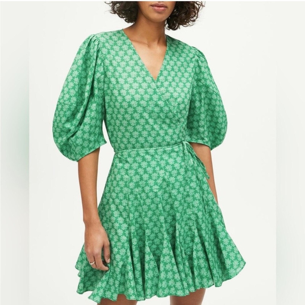 green mini dress satin Atlanta Strapless Mini Dress Green XS