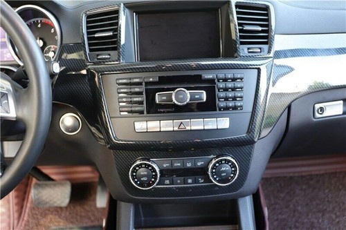 Carbon Fiber Inner Central Console AC Switch Panel Trim For Benz GL ML 2012-15 - Bild 3 von 6