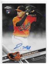 2017 TOPPS CHROME DONNIE HART ON-CARD AUTO RC #RA-DH BALTIMORE ORIOLES