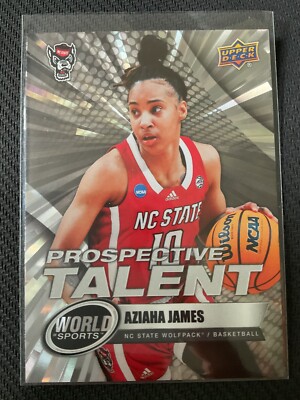 Aziaha James 2025 Upper Deck World of Sports Outburst Parallel RC Card #340